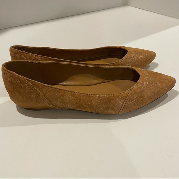 Trask Bianca Suede Pointy Toe Flat Shoe Size 9.5M - Picture 5 of 10